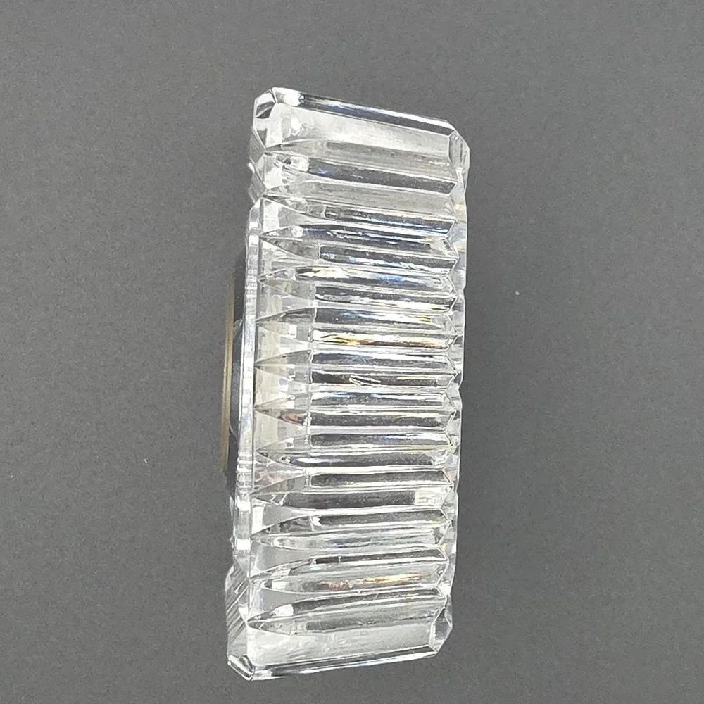 Waterford Crystal Desk Clock Small Rectangular‎ Quartz Vintage Home Decor Clear